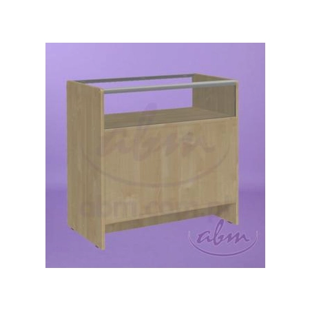 Lada sklepowa 90 cm typ 4 górą szklona grusza polna,klon,limba czekoladowa